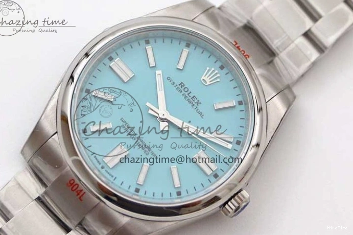 MiroTime 1219 Sleek Oyster Perpetual 41mm 124300 EWF 1:1 Best Edition 904L Steel Tiffany Blue Dial on SS Bracelet A 2191